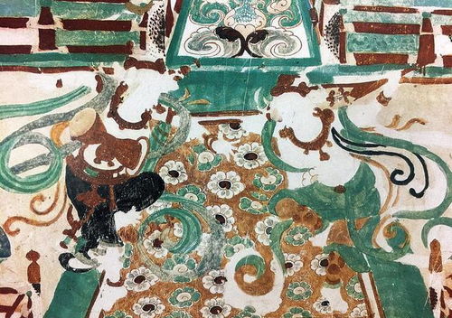 唐代敦煌壁畫(huà)中色彩豐富的舞筵